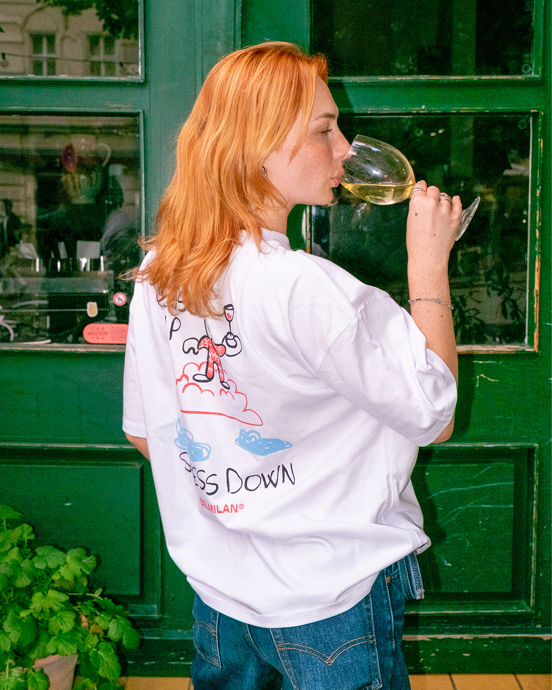 T-Shirt - Glass Up Stress Down